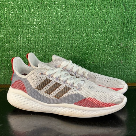 Adidas Fluidflow 2.0 White Grey Red GW1902 Men’s Size 8 - Picture 1 of 6